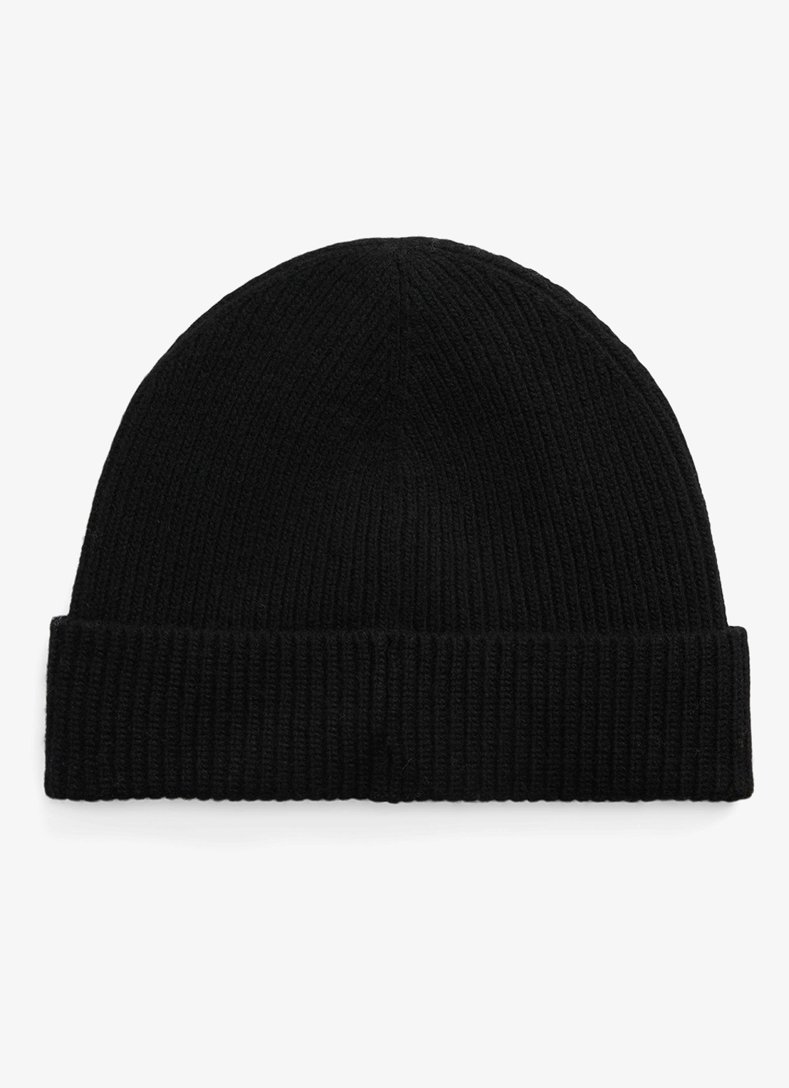 Ralph Lauren Ribgebreide muts in wolblend - detail 2 polo black / zwart