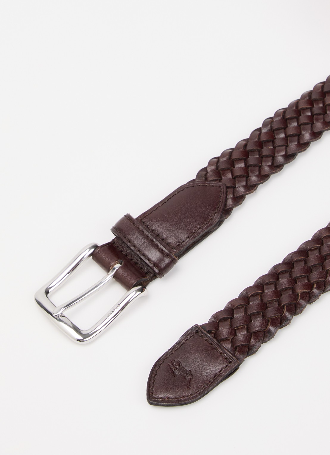 Ralph Lauren Riem van leer - detail 2 donkerbruin