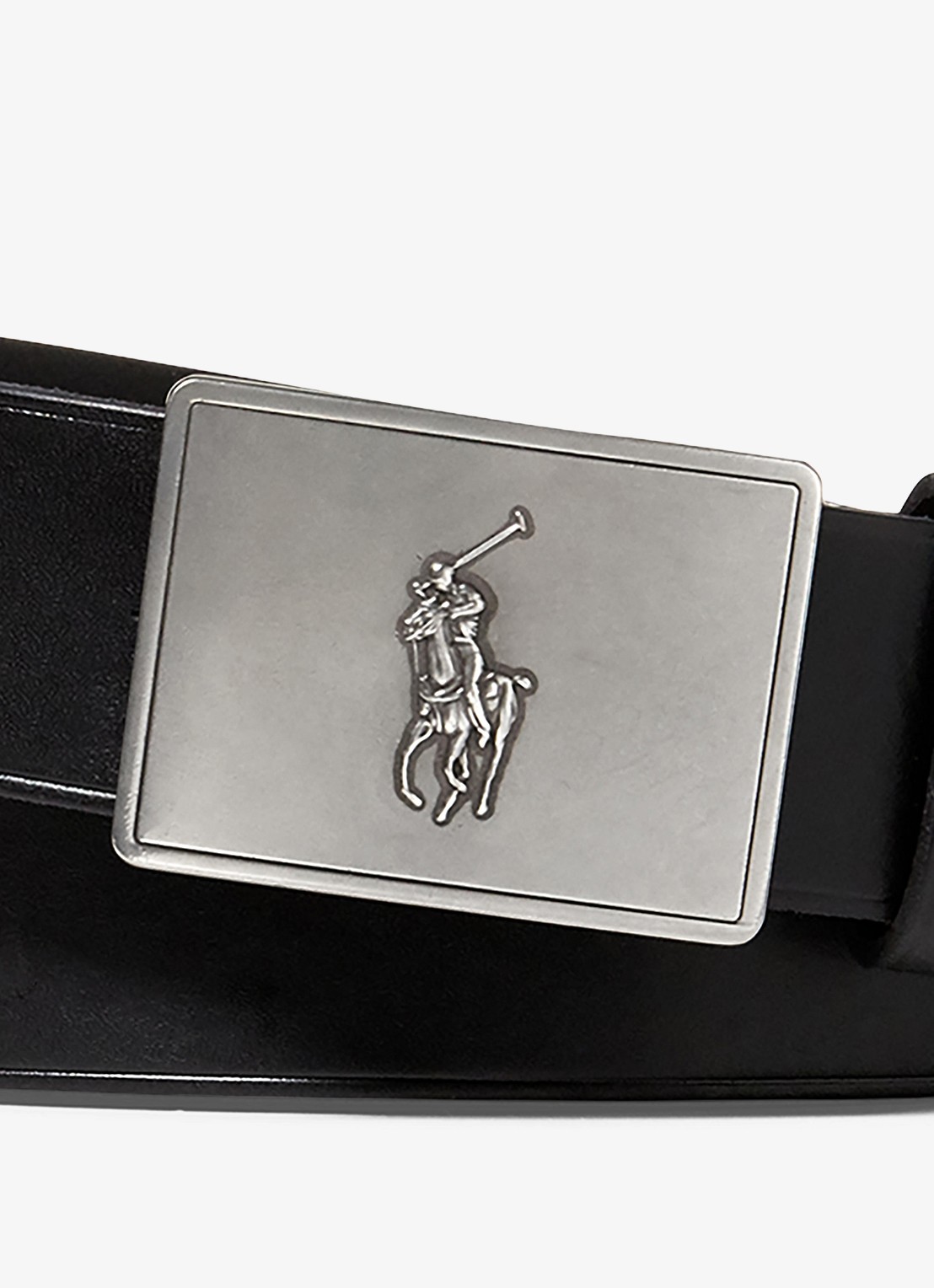 Ralph Lauren Riem van leer - detail black / zwart