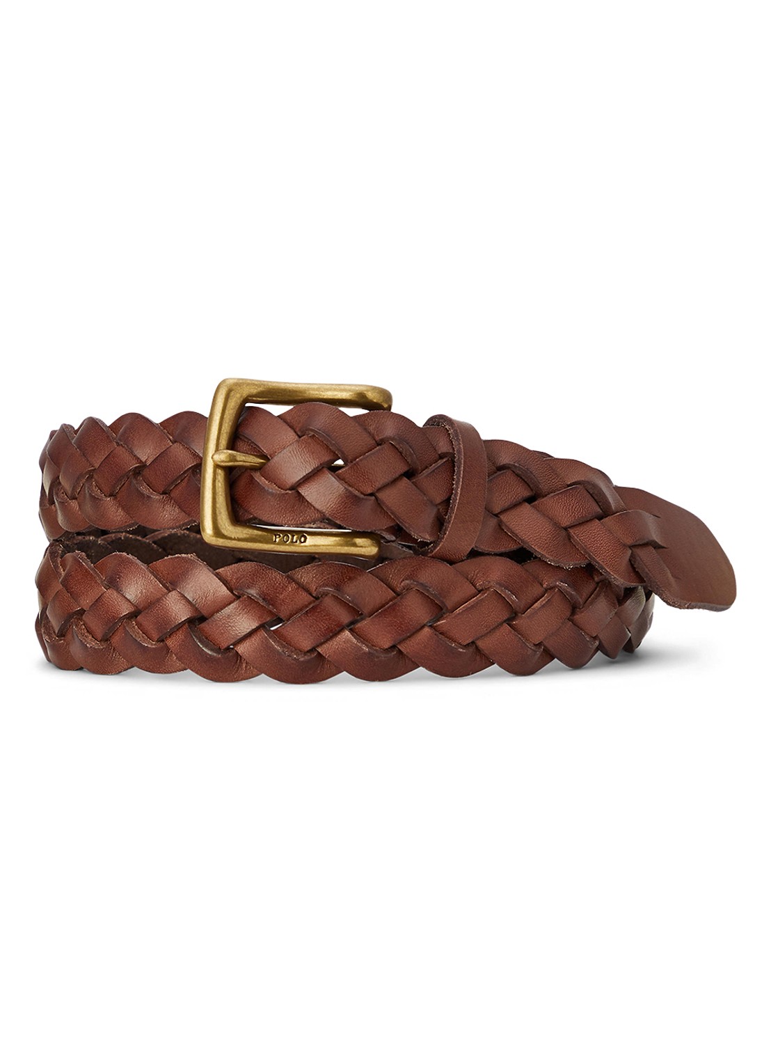 Ralph Lauren Riem van leer - voorkant polo brown
