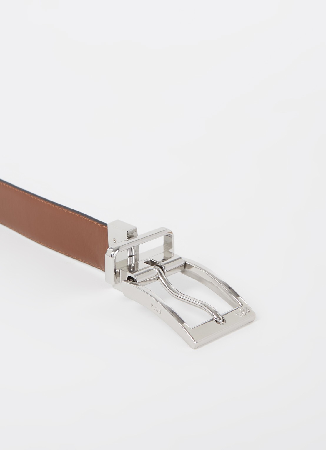 Ralph Lauren Riem van leer - detail 3 black/brown / zwart