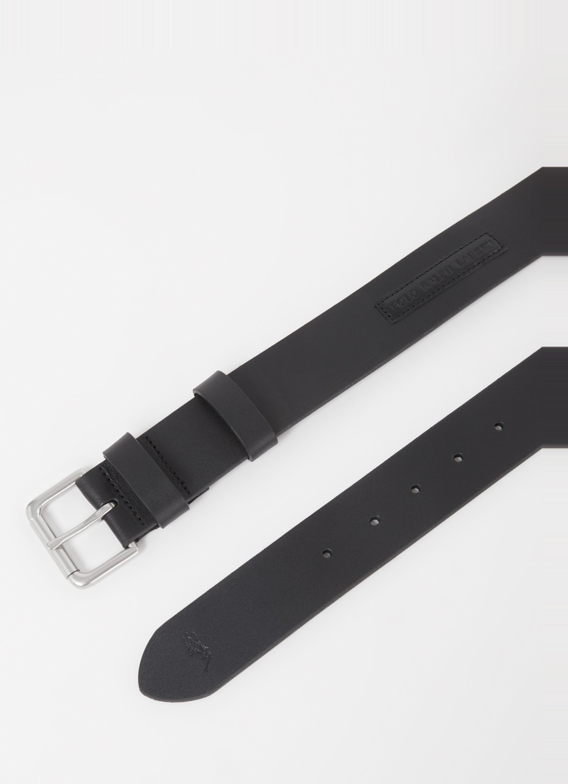 Ralph Lauren Riem van leer - detail 4 zwart