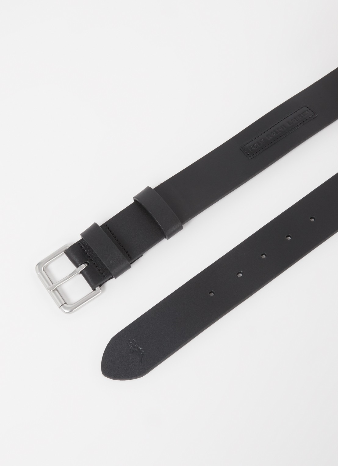 Ralph Lauren Riem van leer - detail 5 zwart