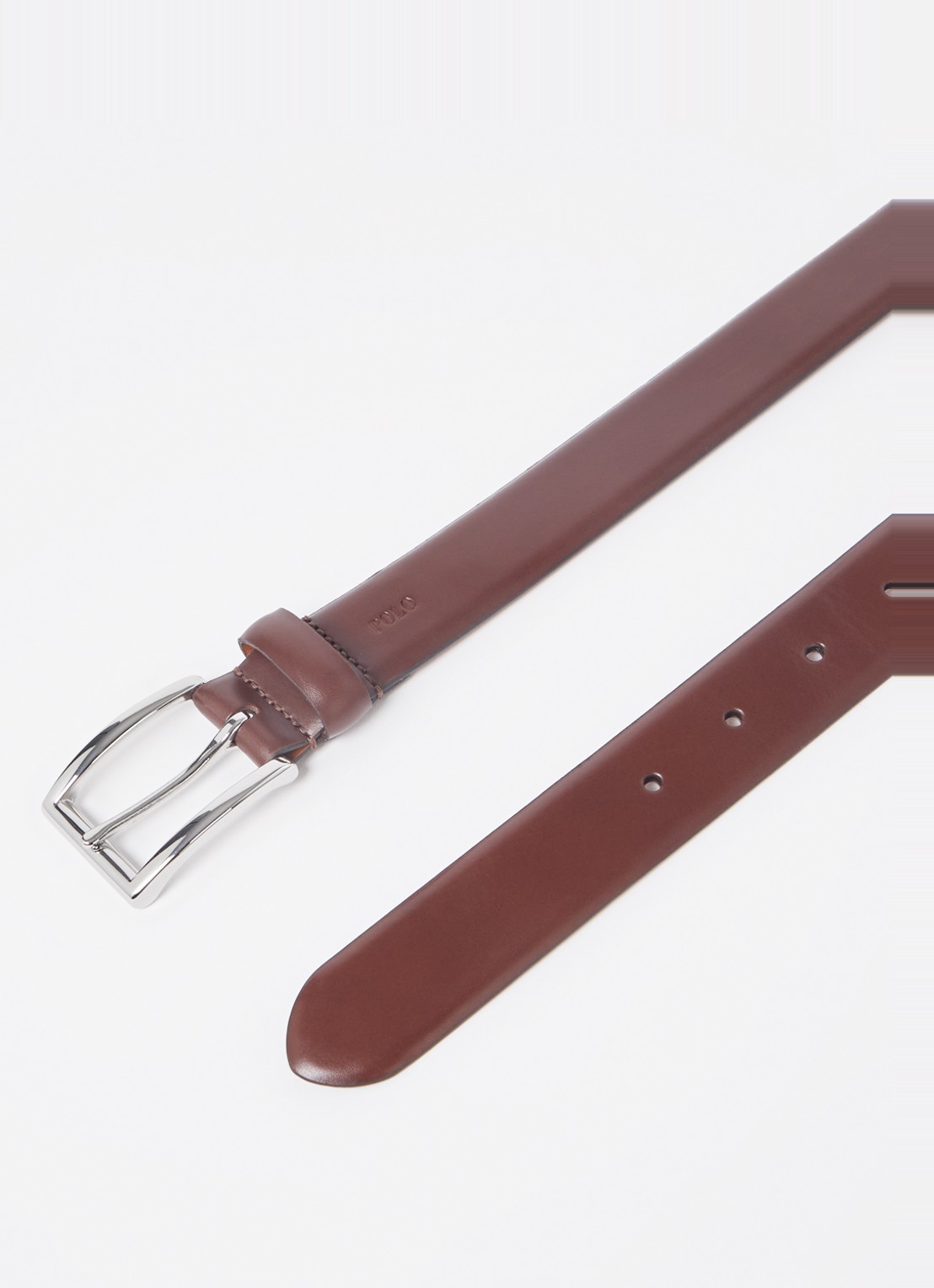Ralph Lauren Riem van leer - detail brown