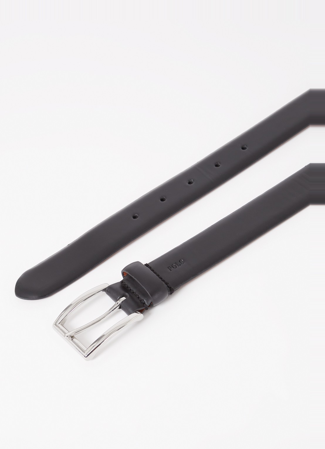 Ralph Lauren Riem van leer - detail 2 black