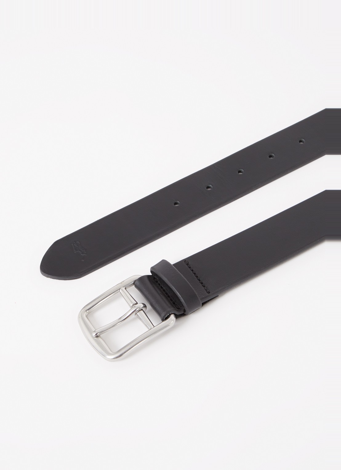 Ralph Lauren Riem van leer - detail black
