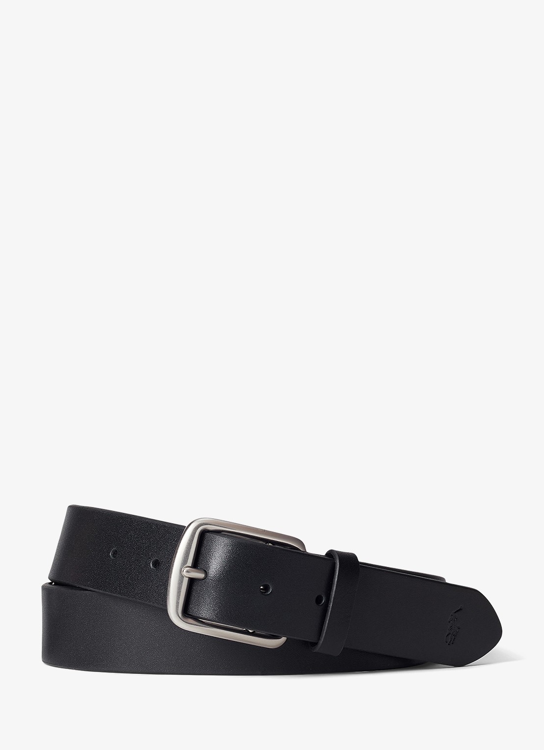 Ralph Lauren Riem van leer - voorkant 2 black