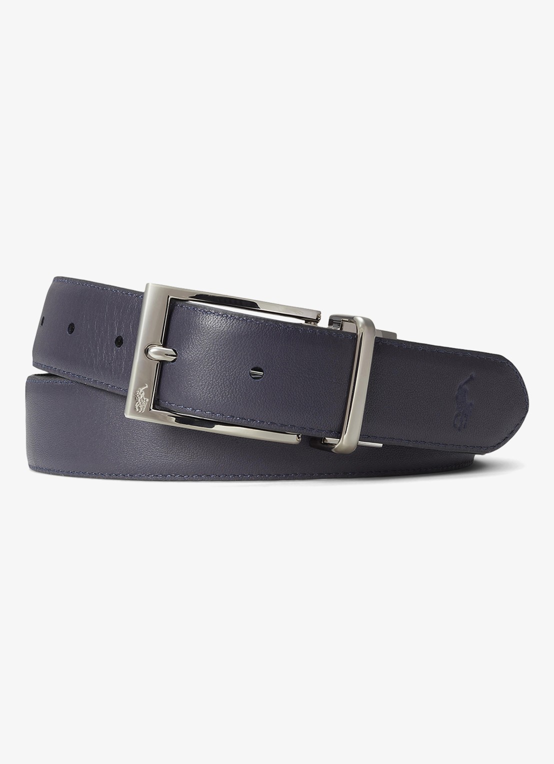 Ralph Lauren Riem van leer - detail 6 black/refined navy / zwart