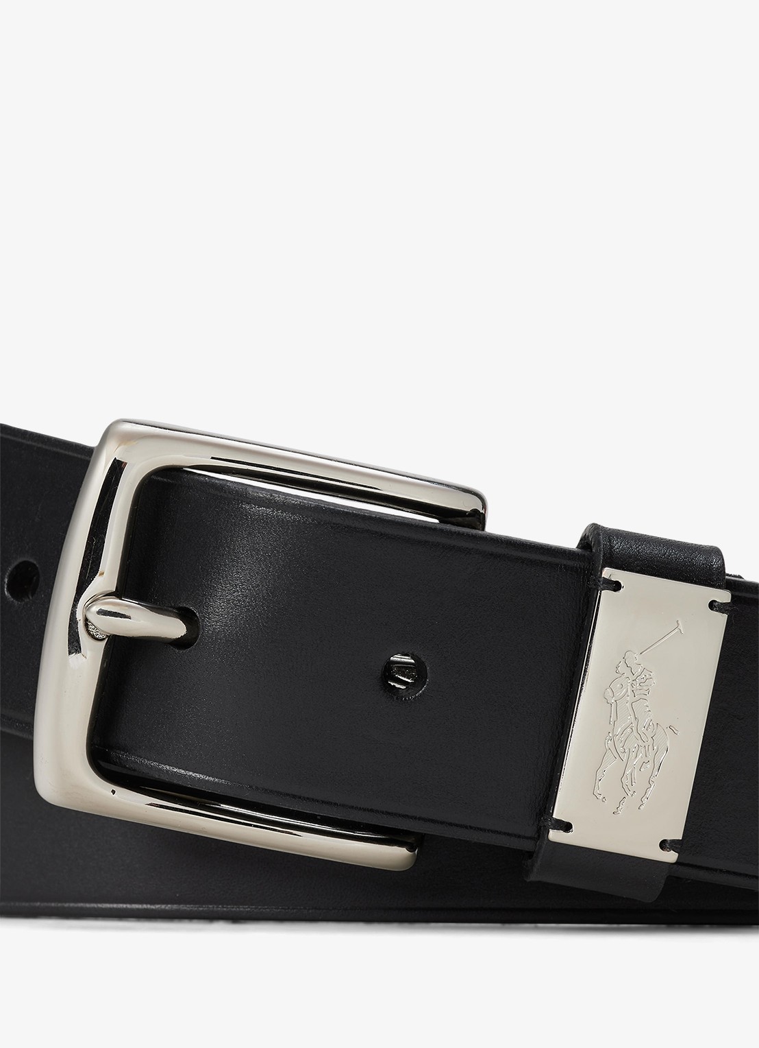 Ralph Lauren Riem van leer - detail 2 black / zwart