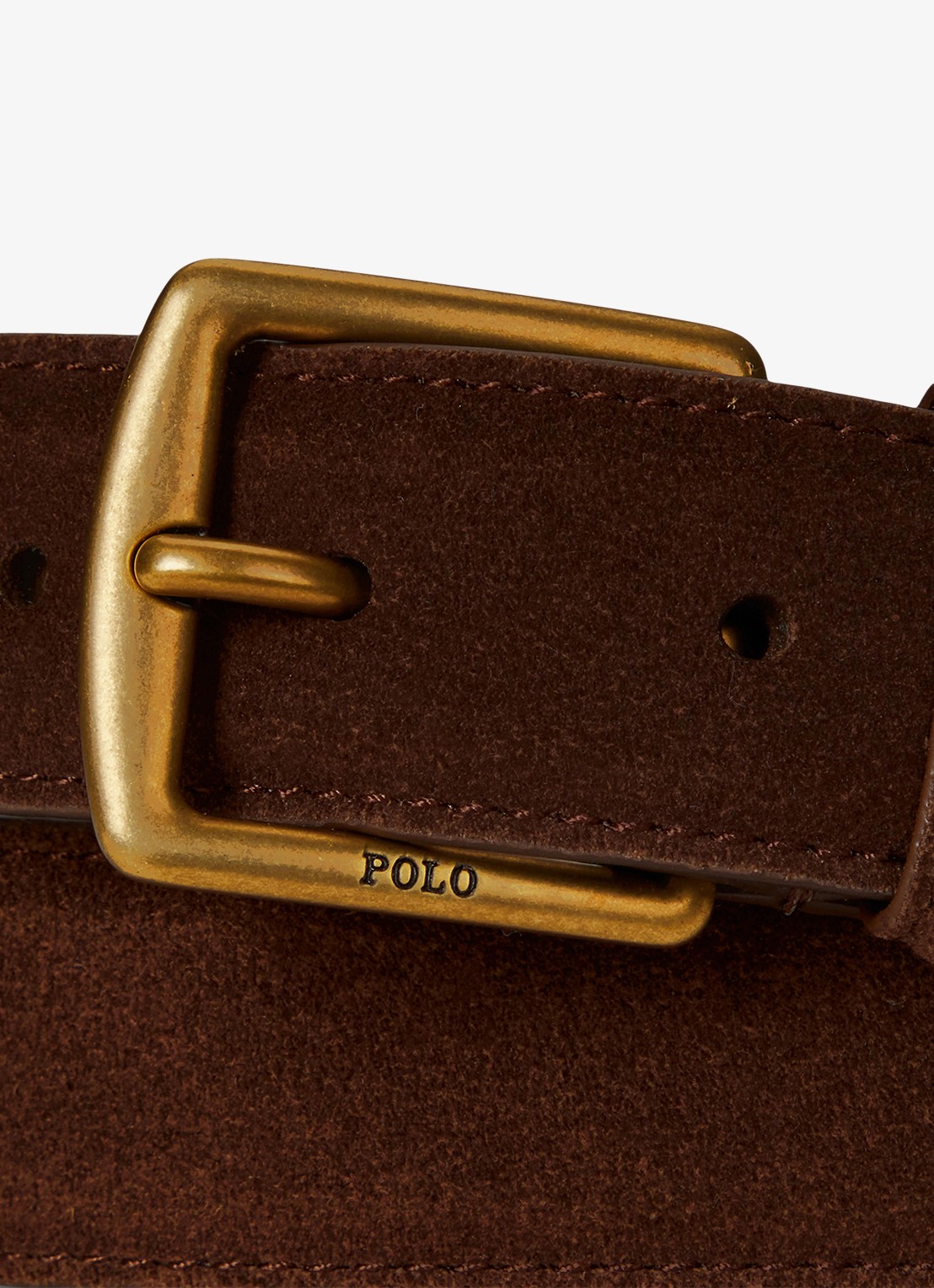 Ralph Lauren Riem van leer - detail 2 dark brown / donkerbruin
