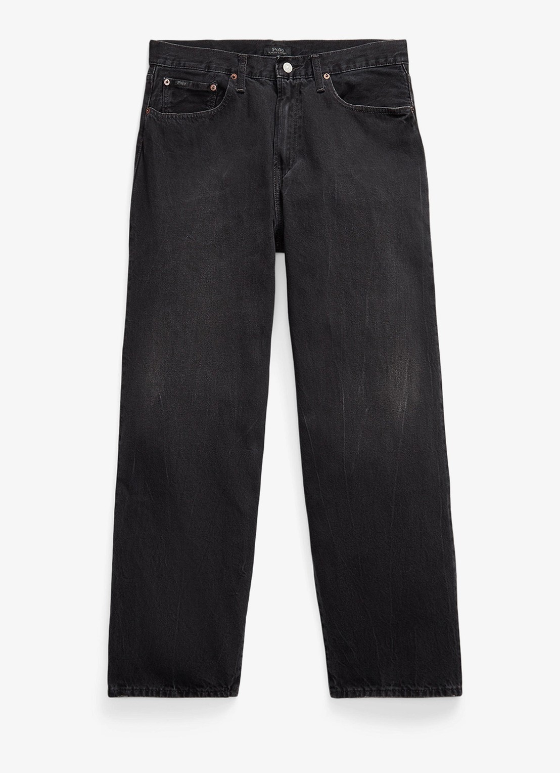 Ralph Lauren Rivington relaxed fit jeans met donkere wassing - voorkant 2 coalmont wash / zwart