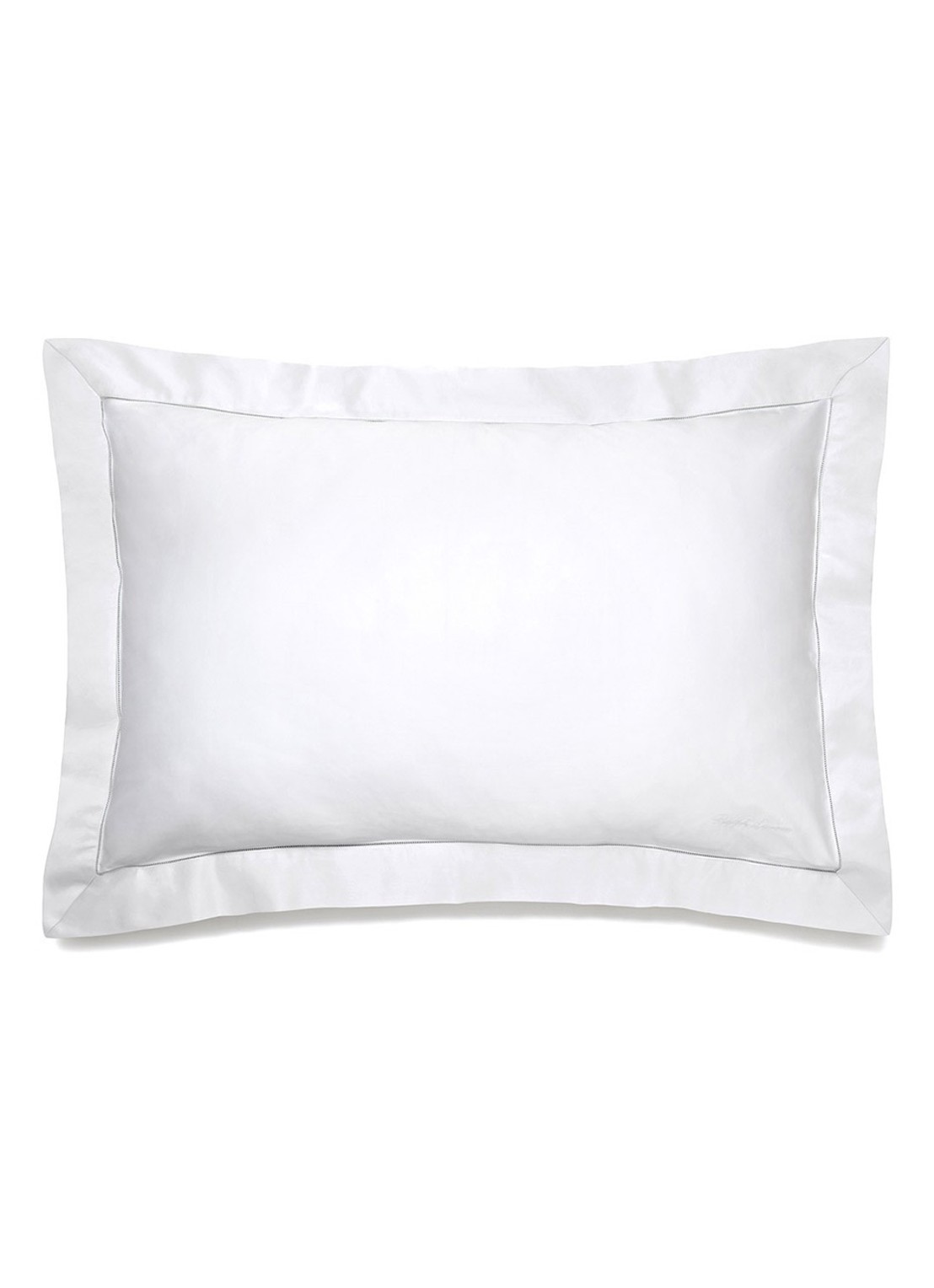 Ralph Lauren RL 624 kussensloop van katoensatijn 50 x 75 cm - voorkant white