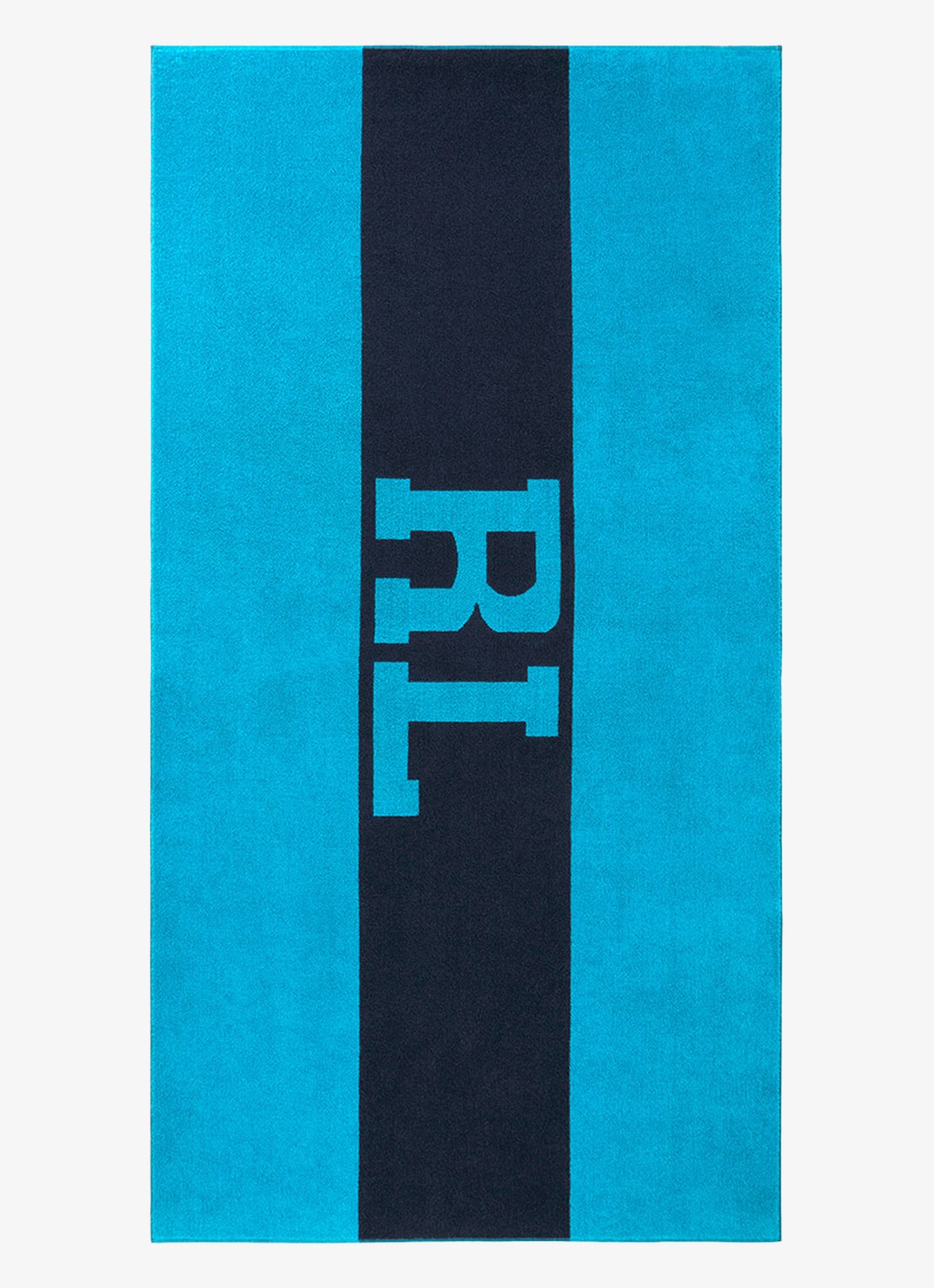 Ralph Lauren RL Signature strandlaken - 500 gr/m2 - 90 x 170 cm - voorkant 2 blauw