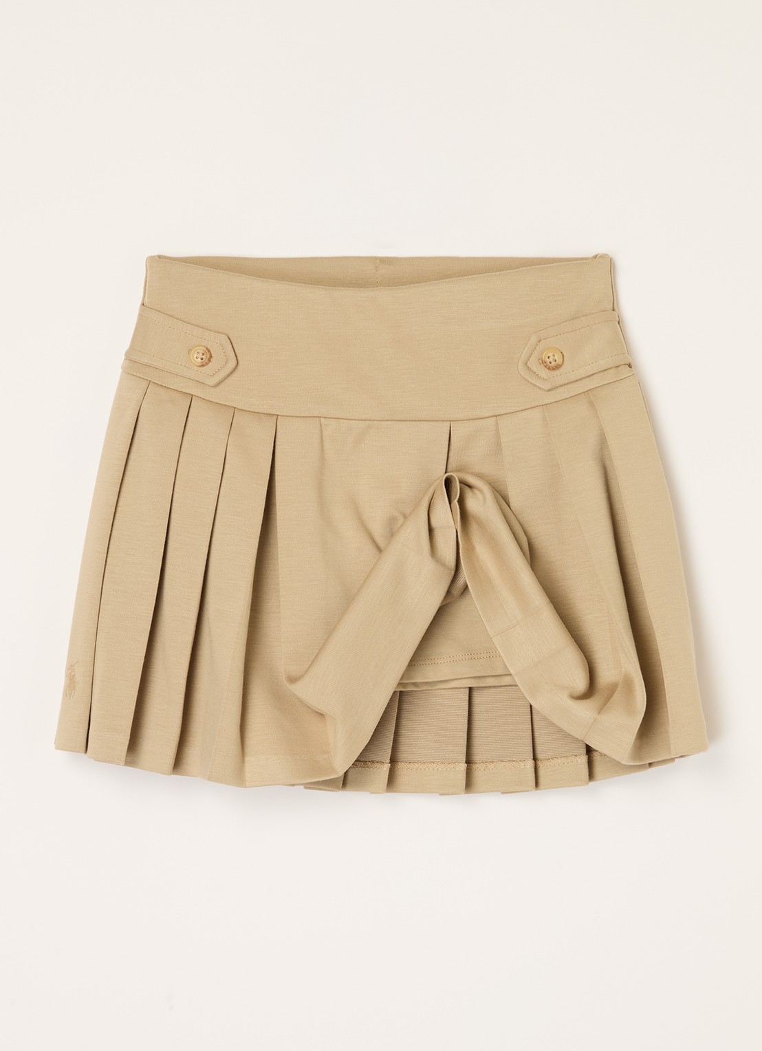 Ralph Lauren Rok met logoborduring - voorkant 2 beige