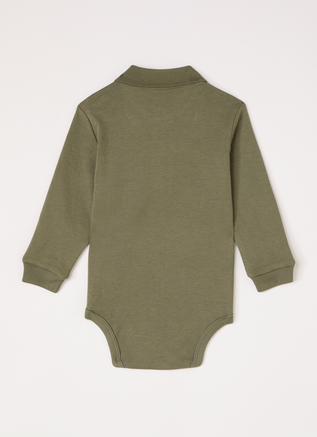 Ralph Lauren Romper met kraag - voorkant 2 olijfgroen