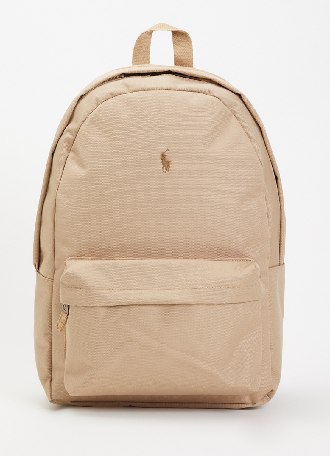 Ralph Lauren Rugzak met logoborduring - voorkant camel