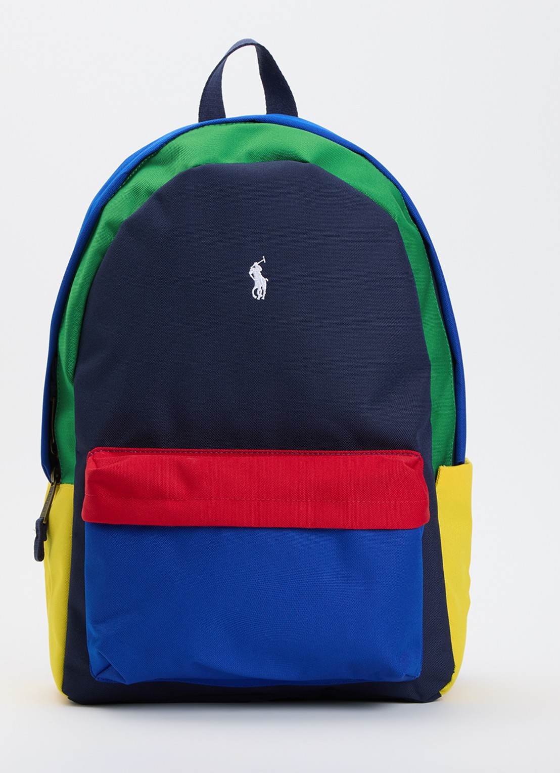 Ralph Lauren Rugzak met logoborduring - voorkant 3 blauw