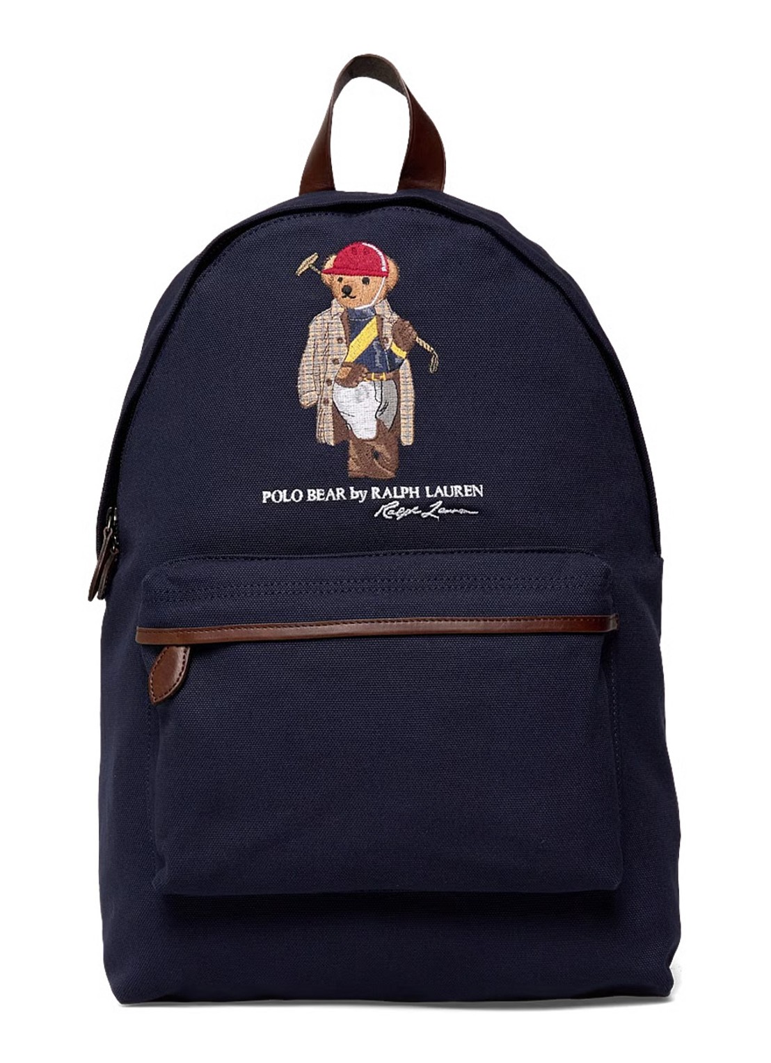 Ralph Lauren Rugzak met logoprint - voorkant donkerblauw