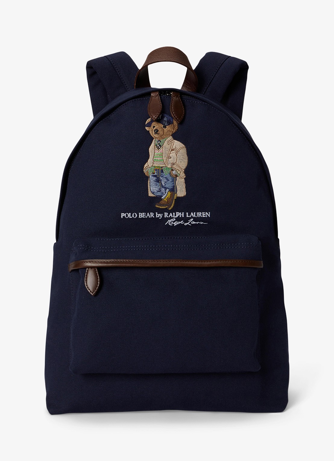 Ralph Lauren Rugzak met logoprint - voorkant donkerblauw