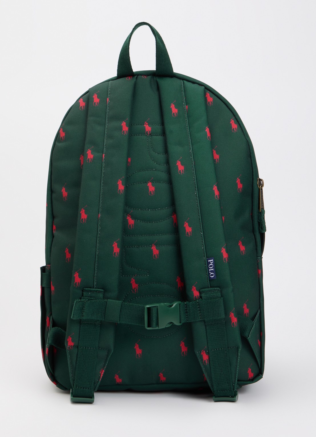 Ralph Lauren Rugzak met logoprint  - achterkant 3 donkergroen