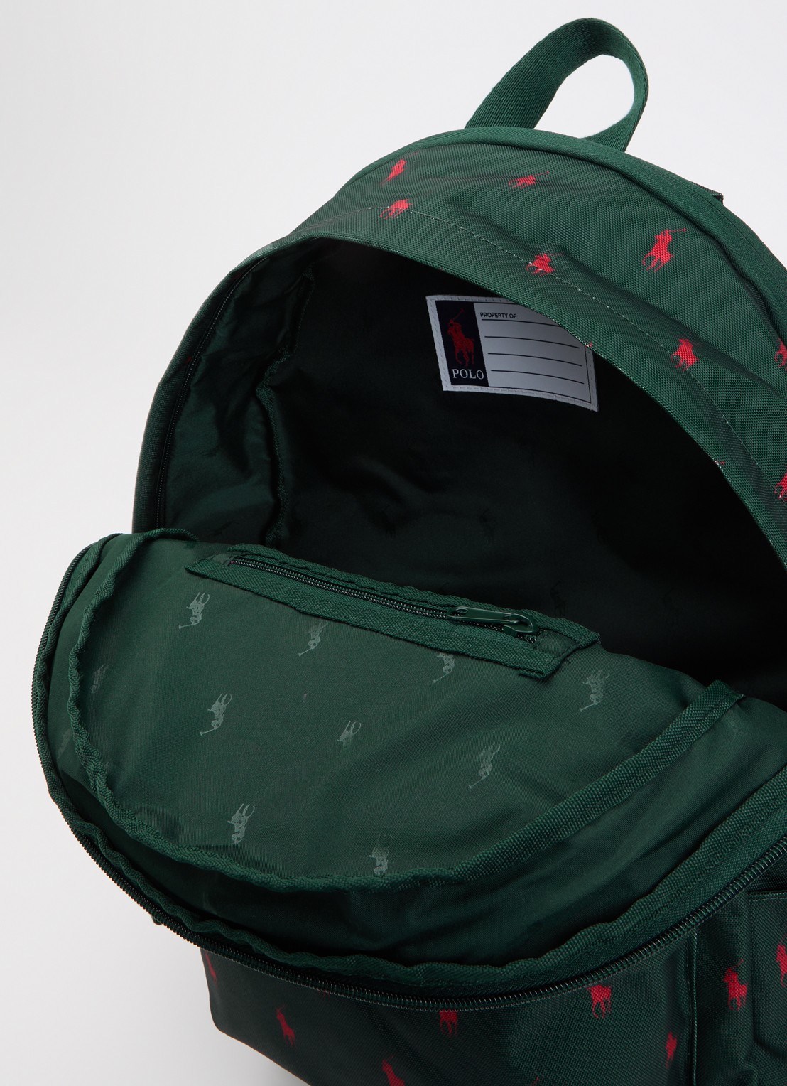 Ralph Lauren Rugzak met logoprint  - detail 2 donkergroen