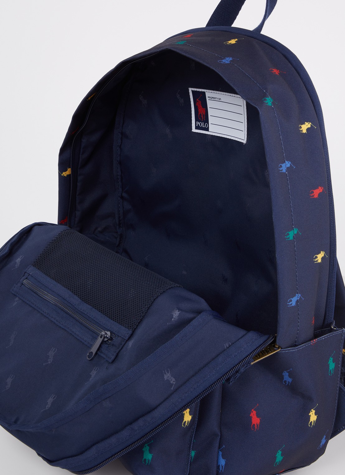 Ralph Lauren Rugzak met logoprint  - detail 2 donkerblauw