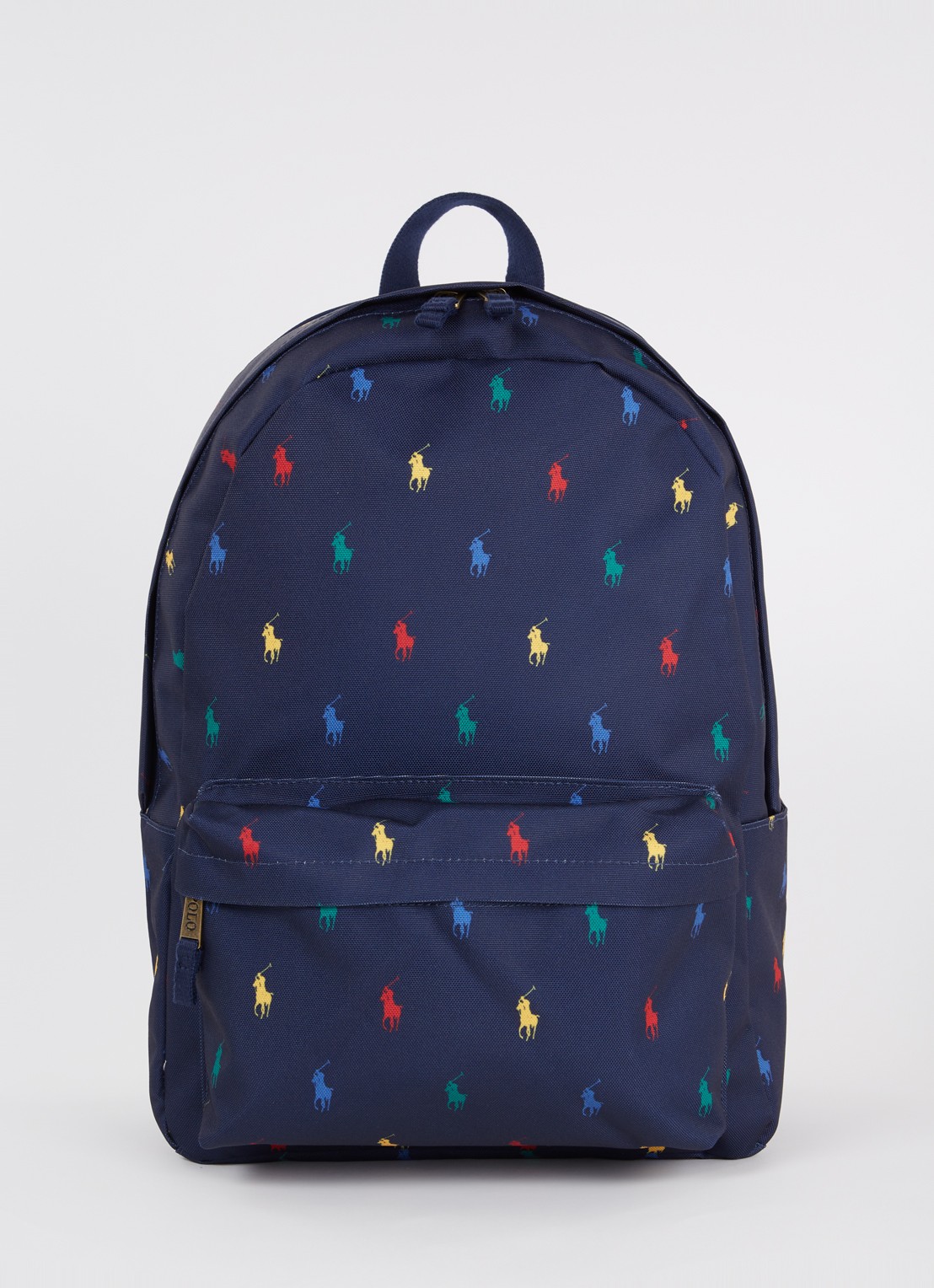 Ralph Lauren Rugzak met logoprint  - voorkant 3 donkerblauw