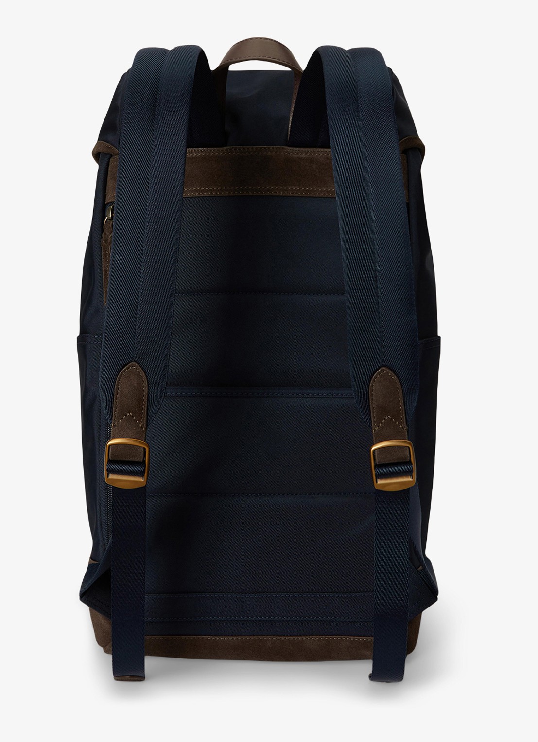 Ralph Lauren Rugzak met suède details - achterkant 2 newport navy/brown / donkerblauw