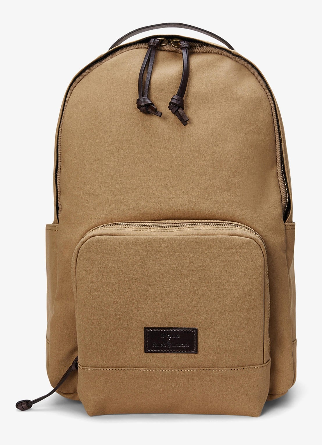 Ralph Lauren Rugzak van canvas met logo - voorkant 5 montana khaki / khaki