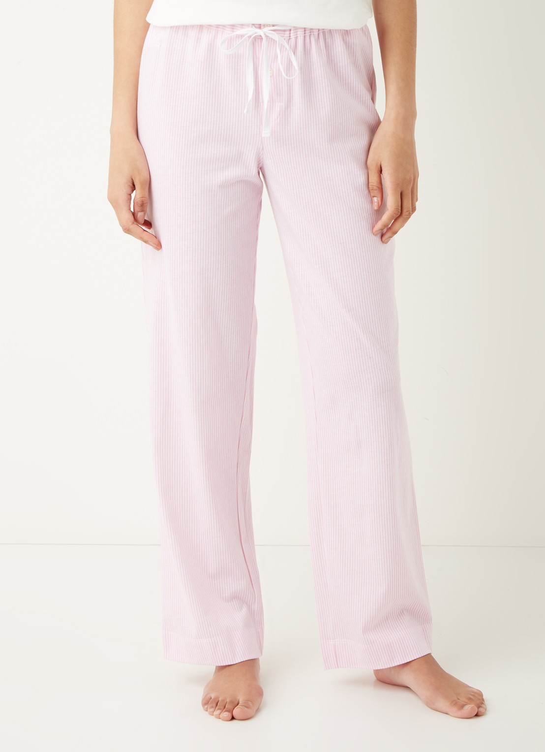 Ralph Lauren Seperate pyjamabroek met streepprint - detail 4 lichtroze