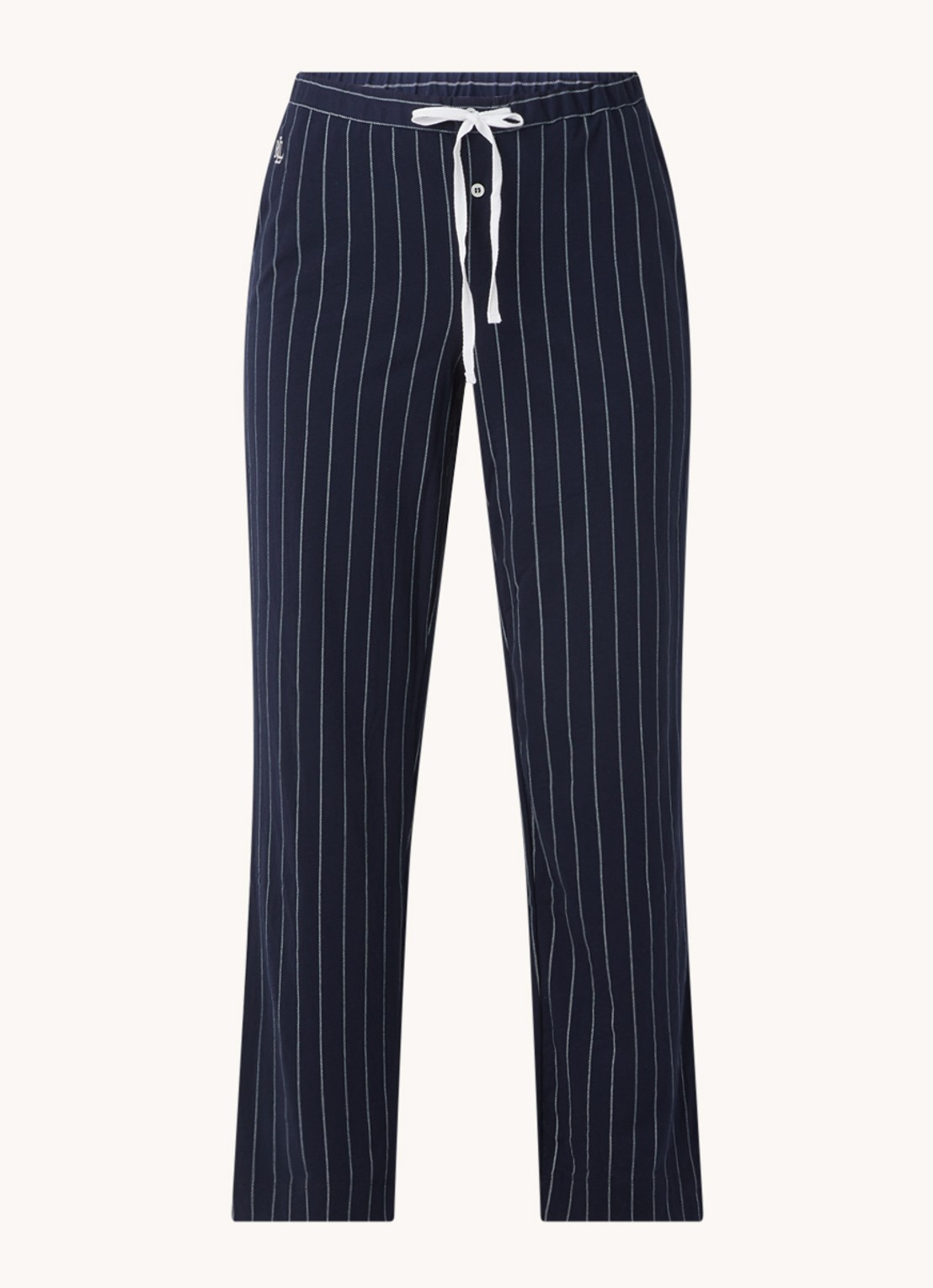 Ralph Lauren Seperate pyjamabroek met streepprint - voorkant 2 donkerblauw