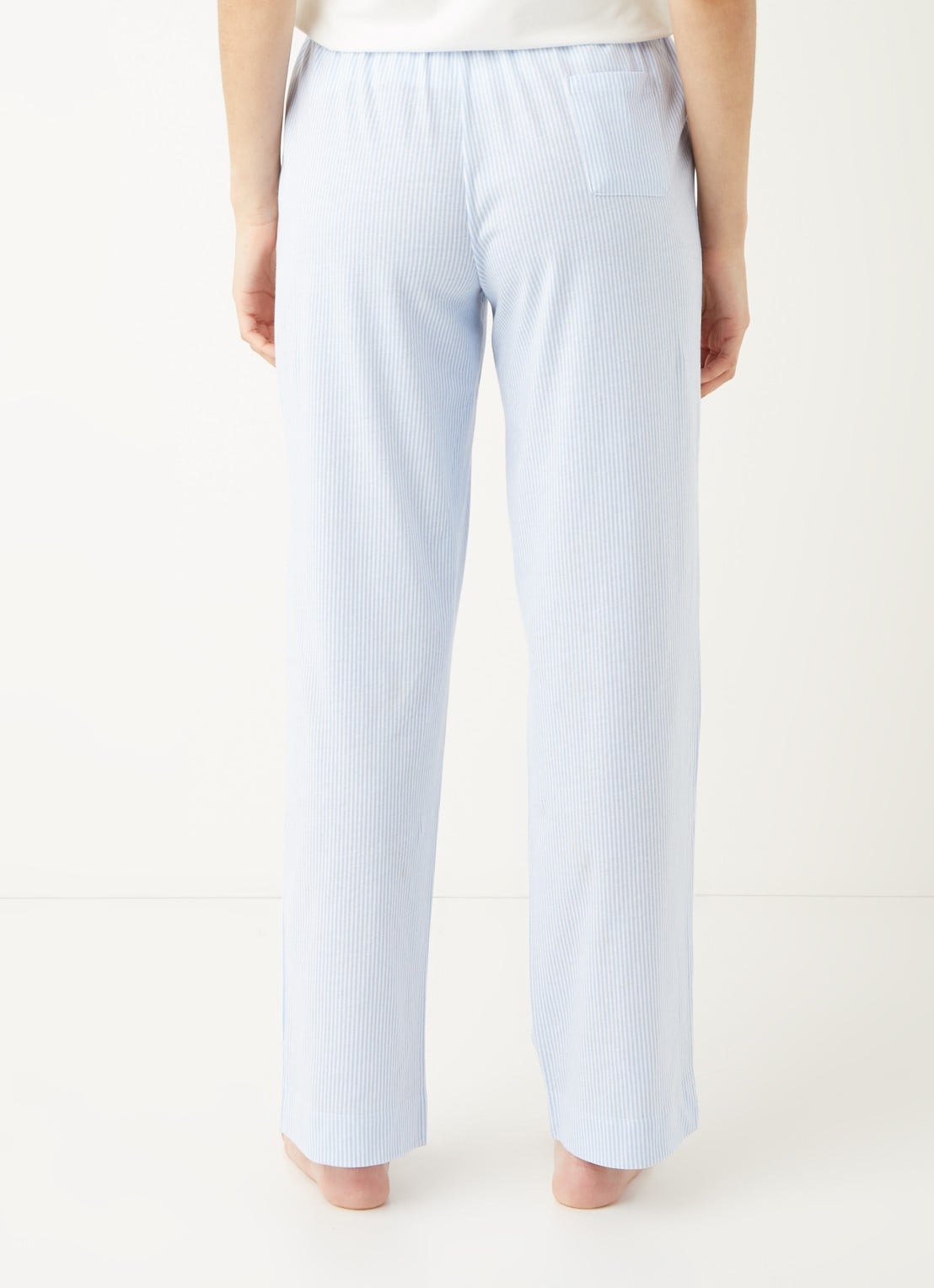 Ralph Lauren Seperate pyjamabroek met streepprint - achterkant 3 lichtblauw