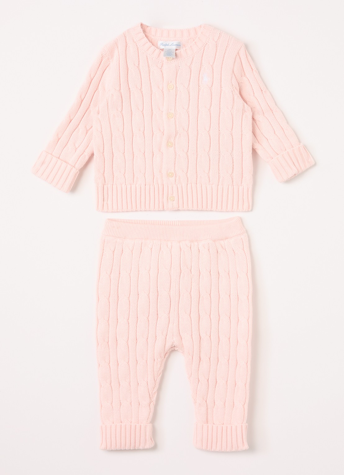 Ralph Lauren Set van vest met broek 2-delig - voorkant roze