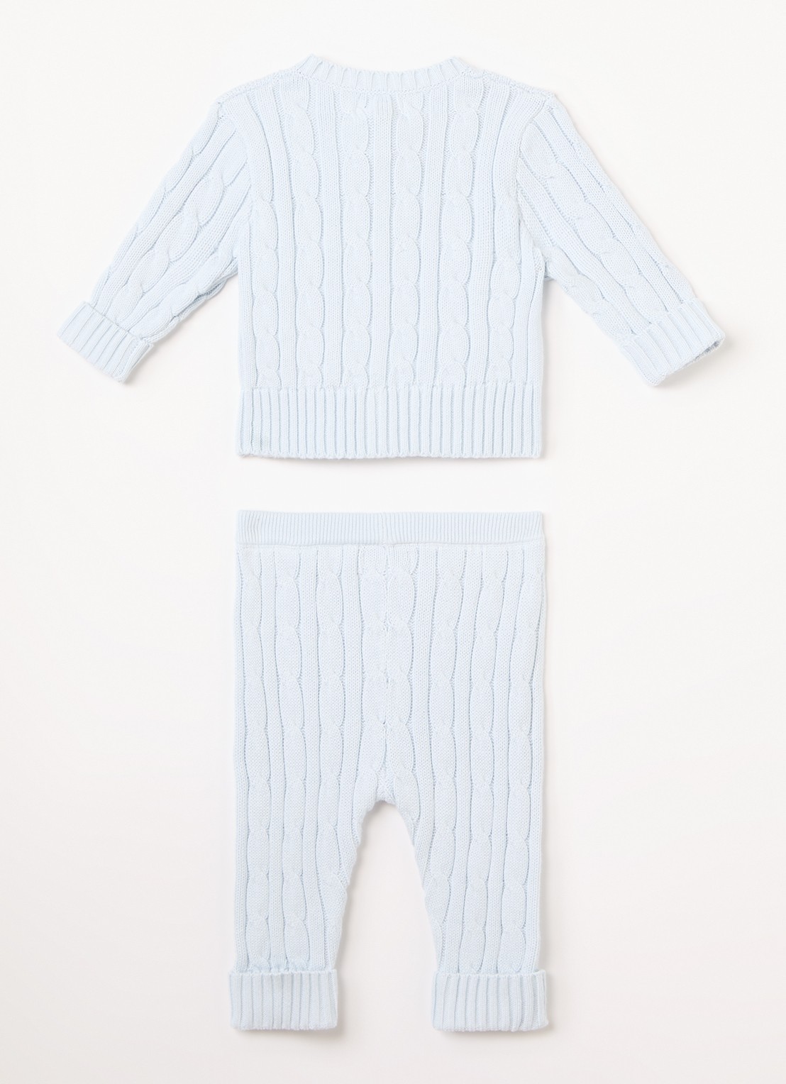 Ralph Lauren Set van vest met broek 2-delig - voorkant 2 blauw