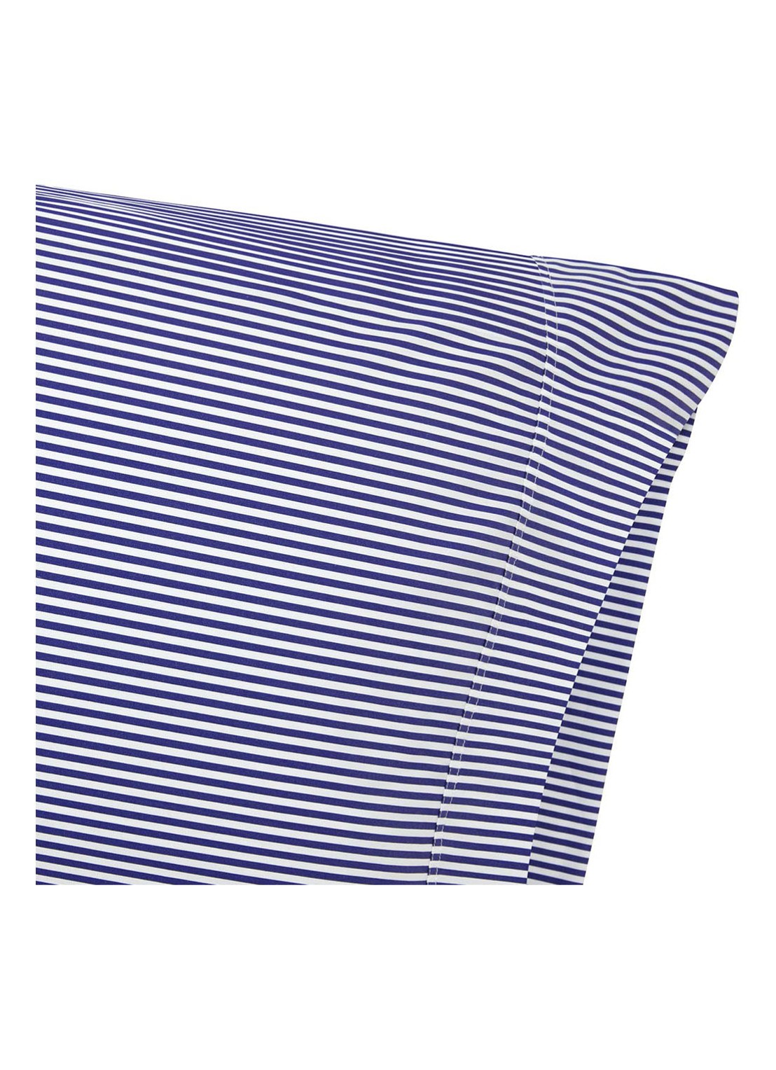 Ralph Lauren Shirting kussensloop van  katoen 400TC - detail donkerblauw