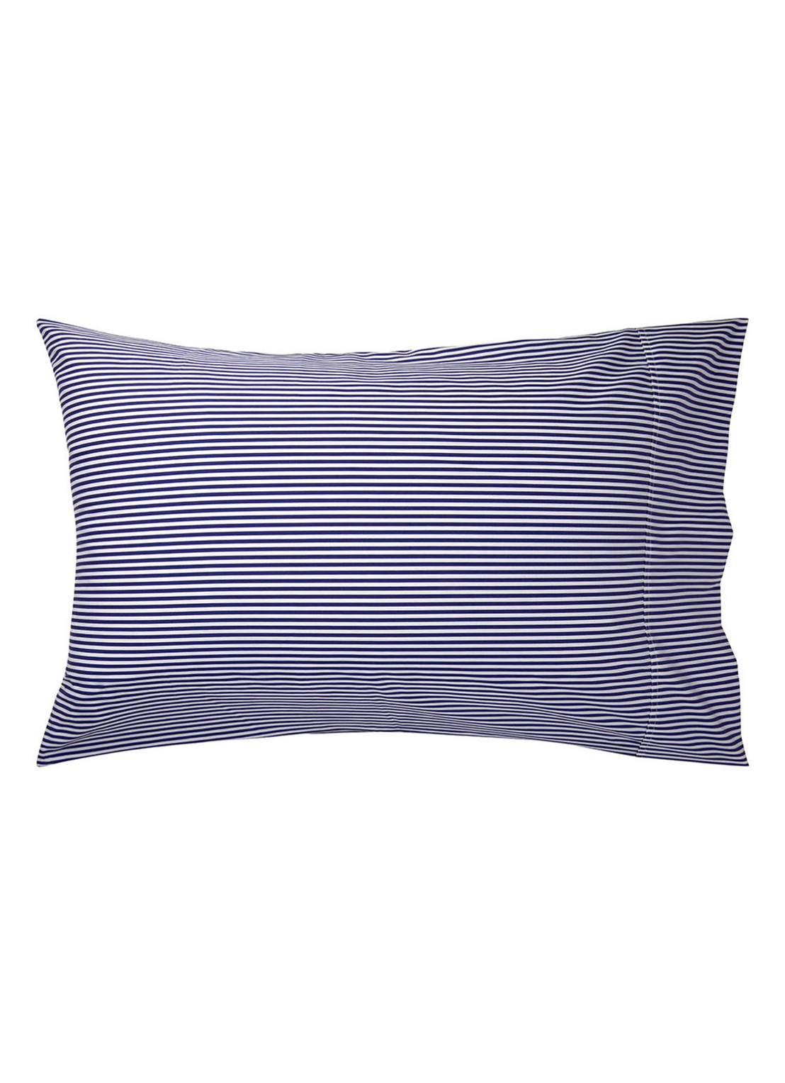 Ralph Lauren Shirting kussensloop van  katoen 400TC - voorkant 3 donkerblauw