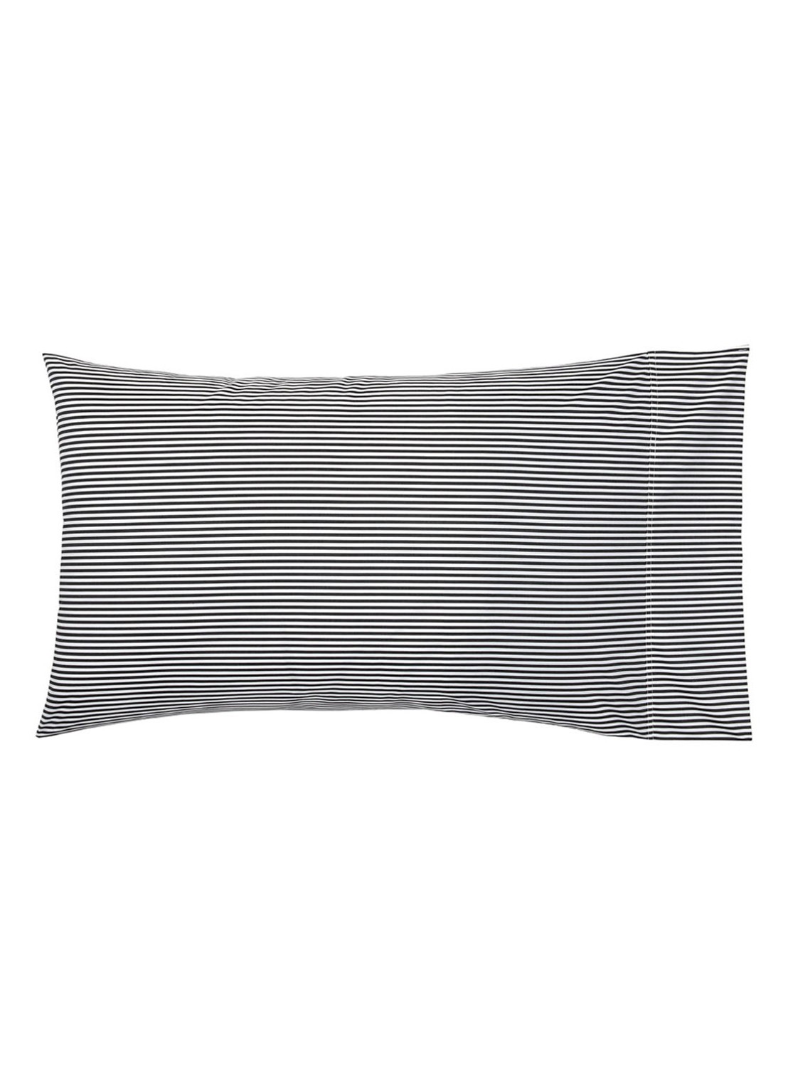 Ralph Lauren Shirting kussensloop van  katoen 400TC - voorkant zwart