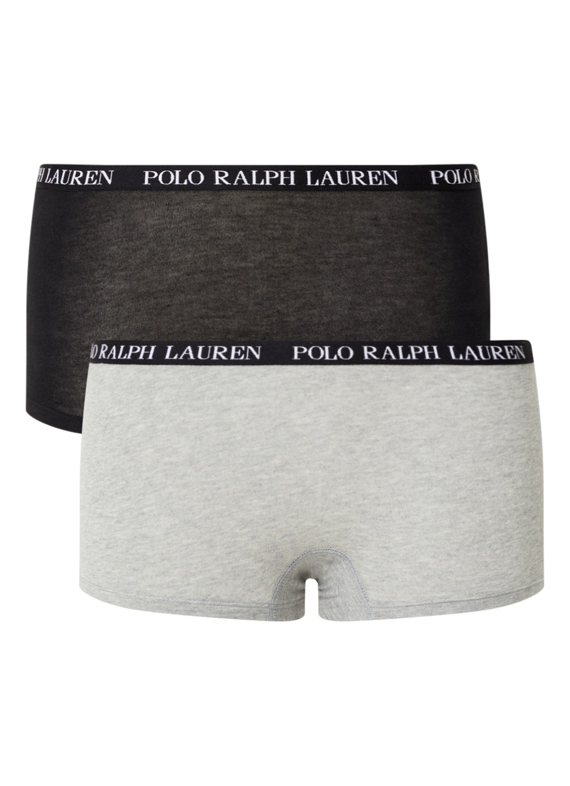 Ralph Lauren Shorty met logoband in 2-pack - voorkant 2 zwart