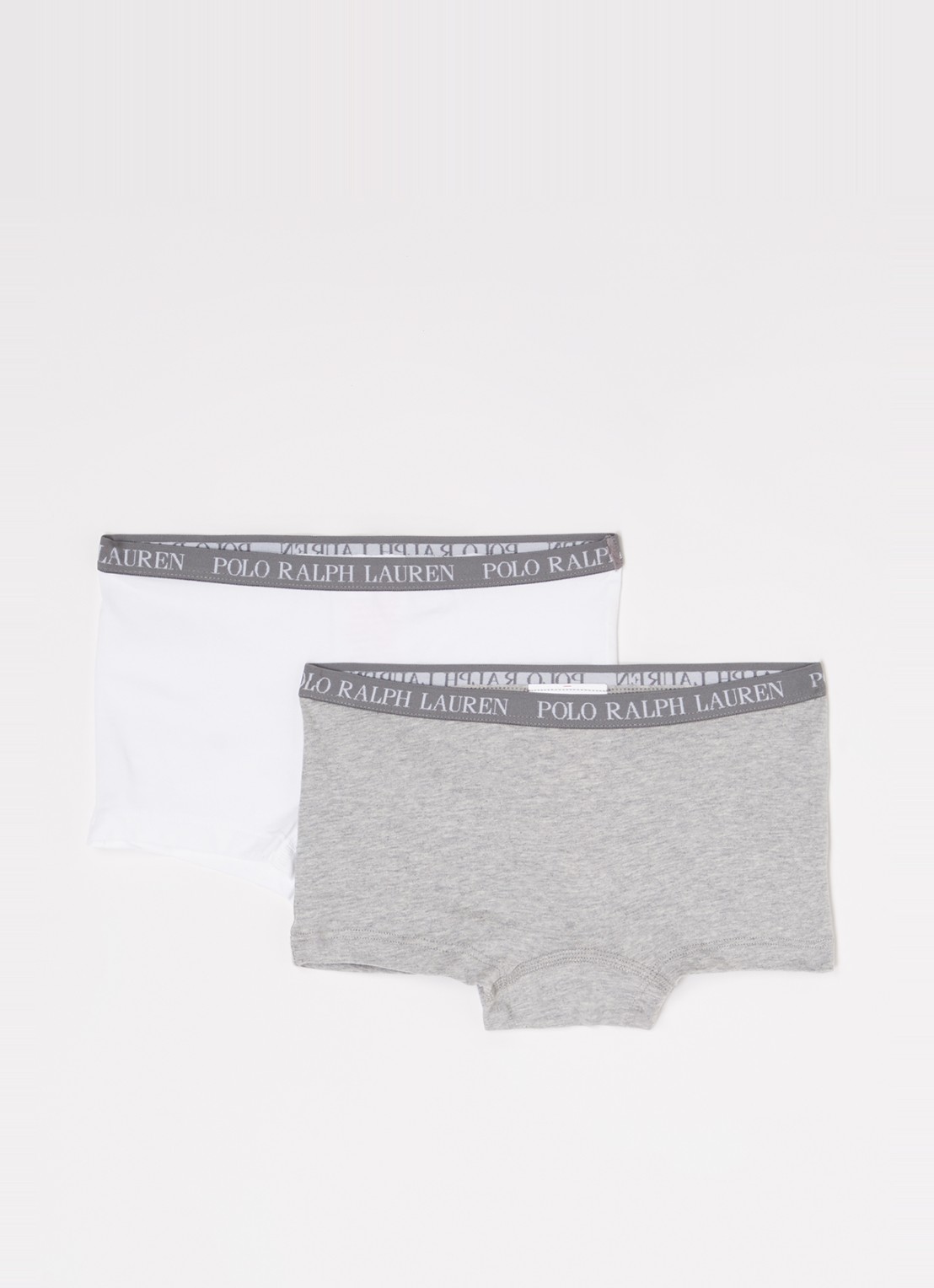 Ralph Lauren Shorty met logoband in 2-pack - voorkant grijs