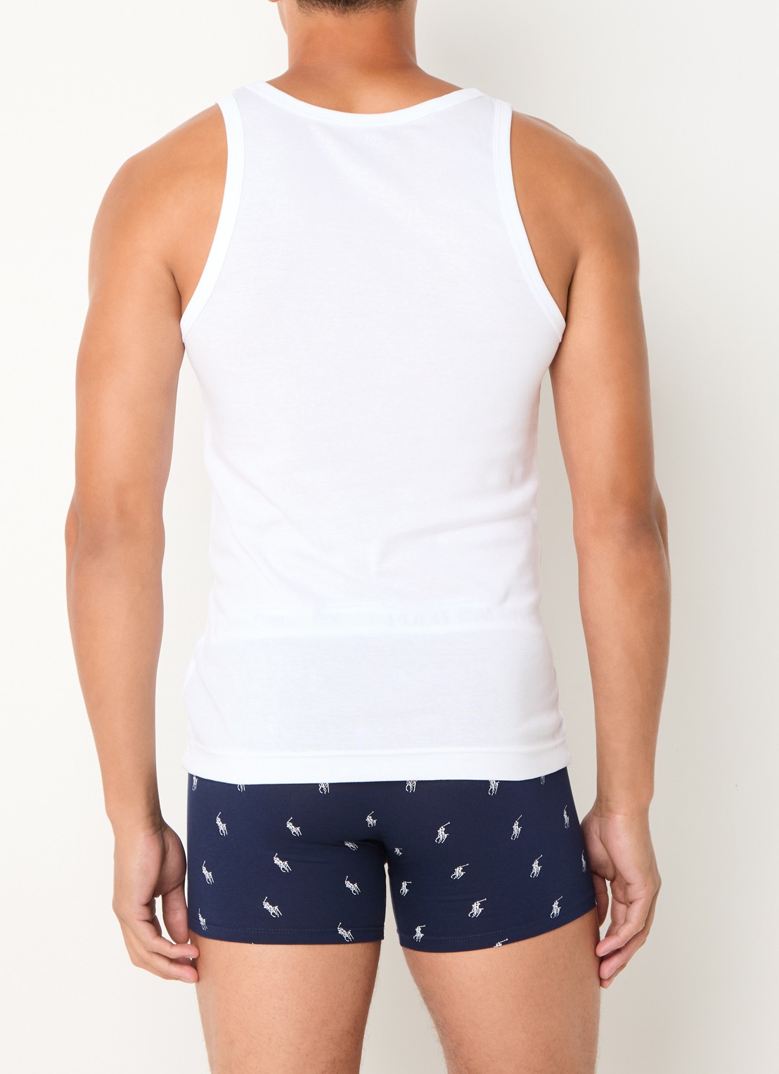 Ralph Lauren Singlet van katoen met logo in 2-pack - achterkant 2 wit