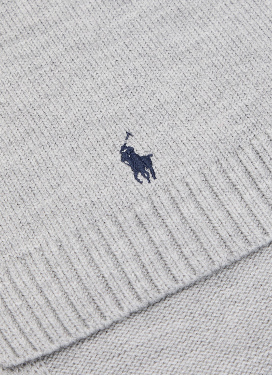 Ralph Lauren Sjaal van wol met logo  - detail 2 grijsmele