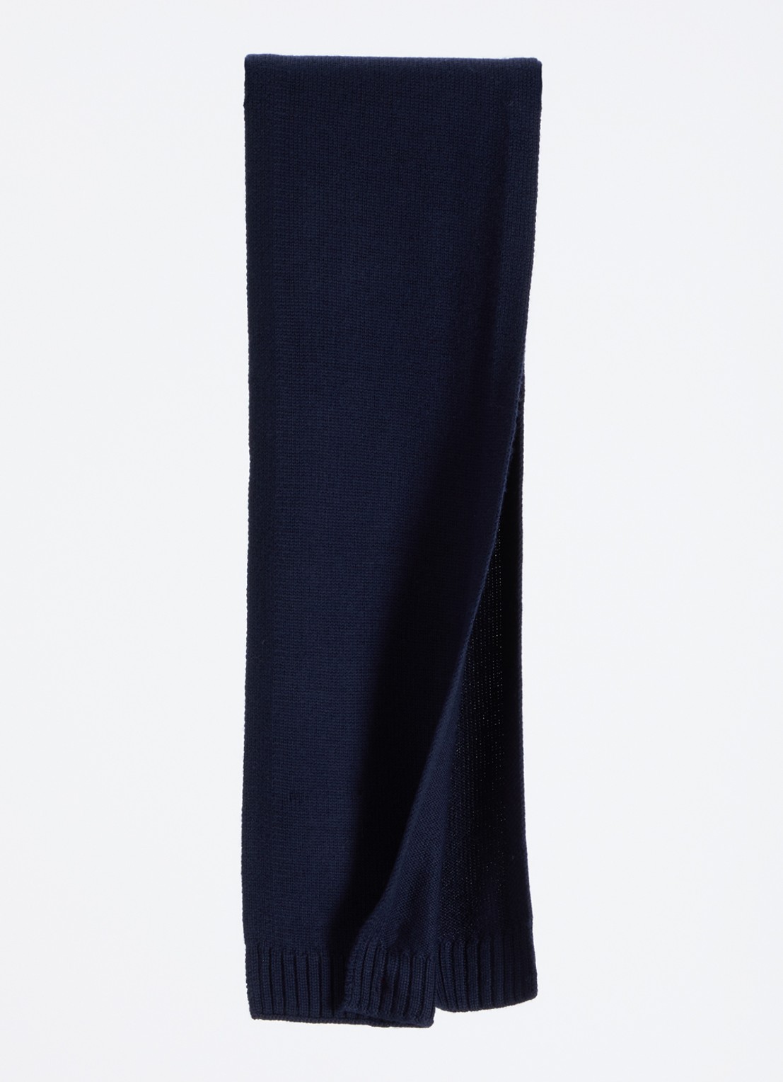Ralph Lauren Sjaal van wol met logo  - detail donkerblauw