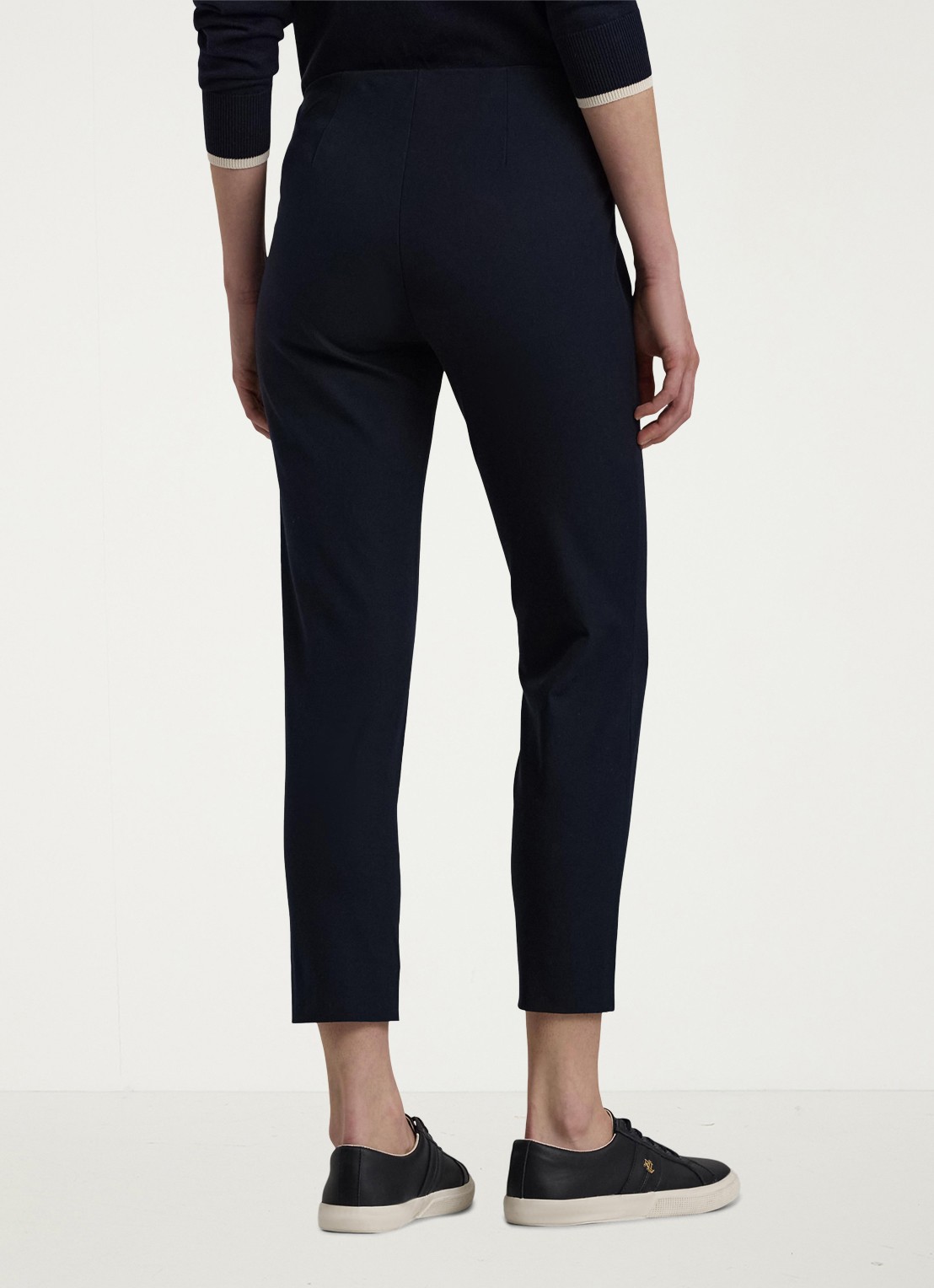 Ralph Lauren Skinny fit broek in katoenblend met stretch  - achterkant 3 donkerblauw