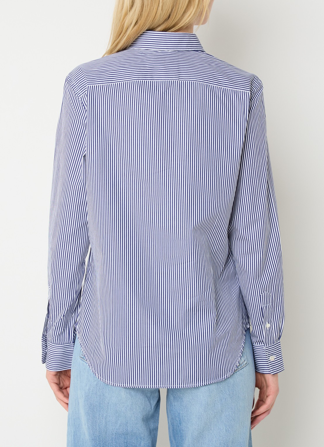 Ralph Lauren Slim fit blouse van katoen - achterkant 4 donkerblauw