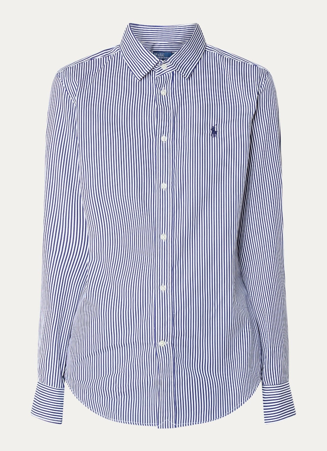 Ralph Lauren Slim fit blouse van katoen - voorkant donkerblauw