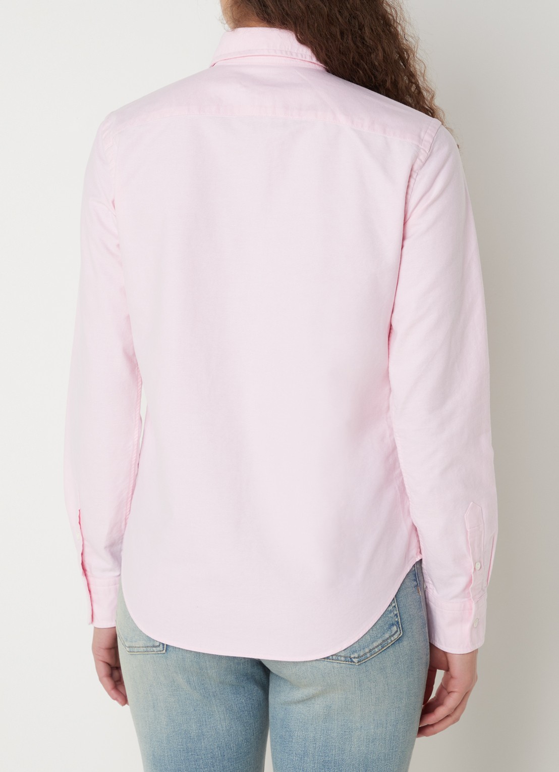 Ralph Lauren Slim fit blouse van katoen - achterkant lichtroze