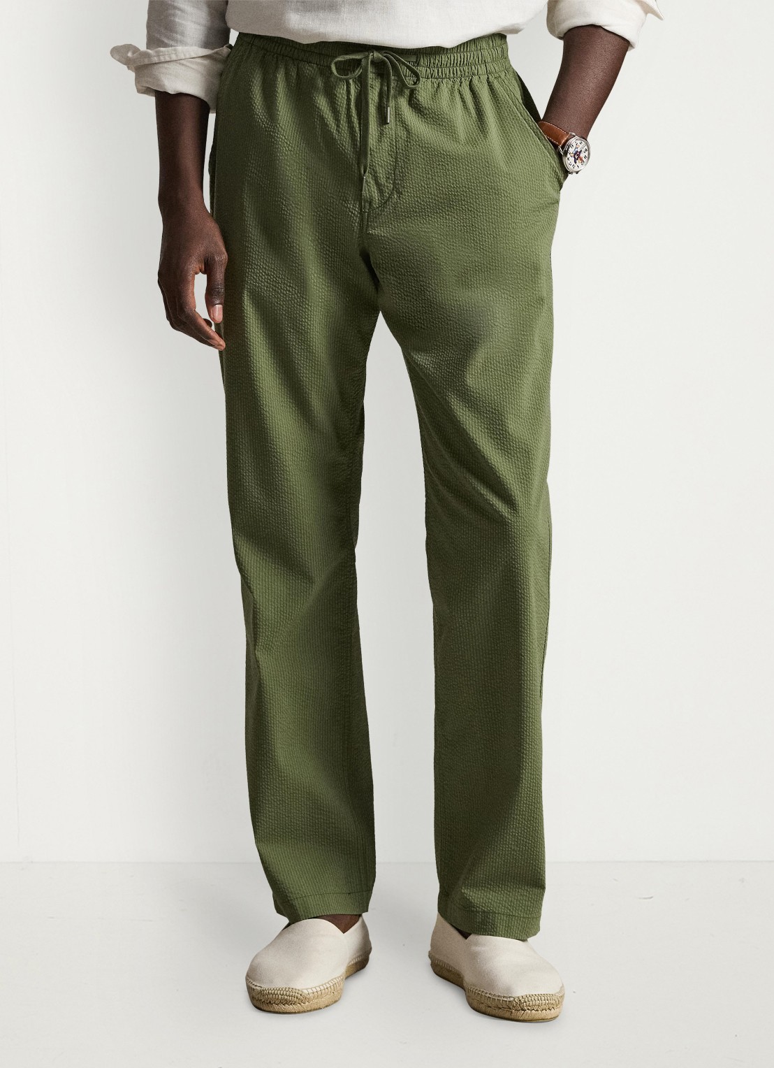 Ralph Lauren Slim fit broek met steekzakken - detail 2 supply olive / olijfgroen