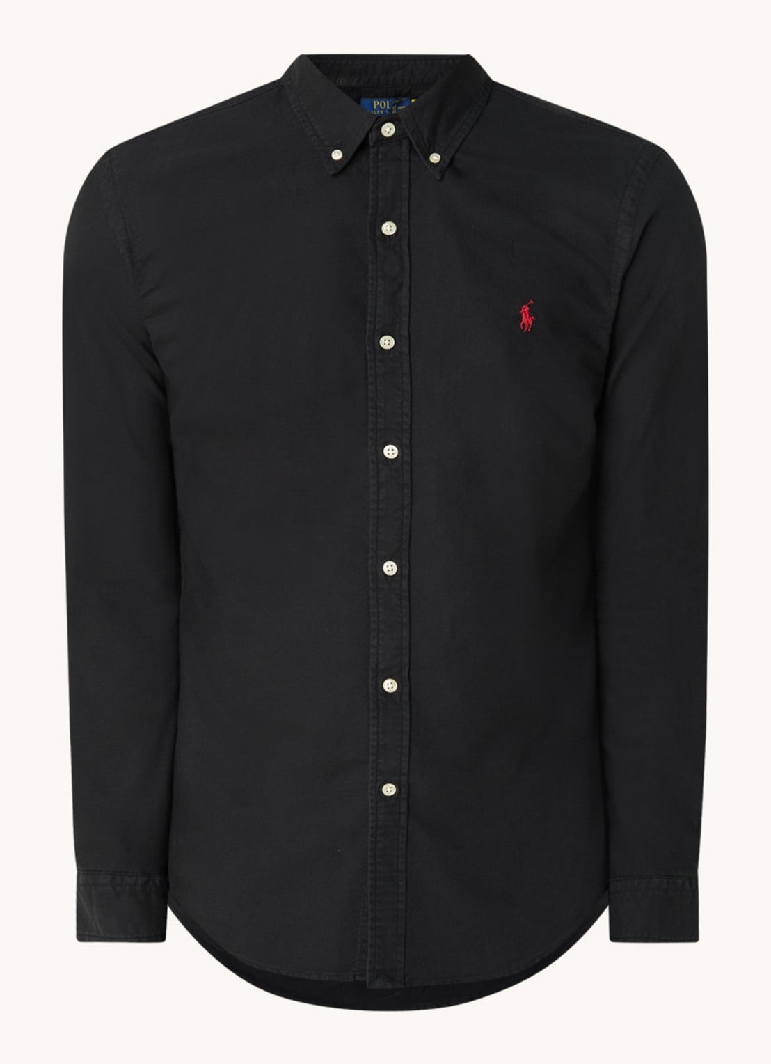 Ralph Lauren Slim fit button-down overhemd van katoen - voorkant 3 polo black