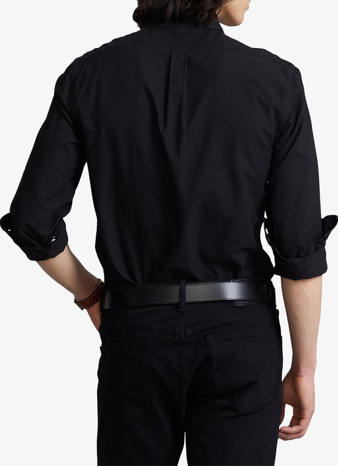 Ralph Lauren Slim fit button-down overhemd van katoen - achterkant 5 polo black / zwart