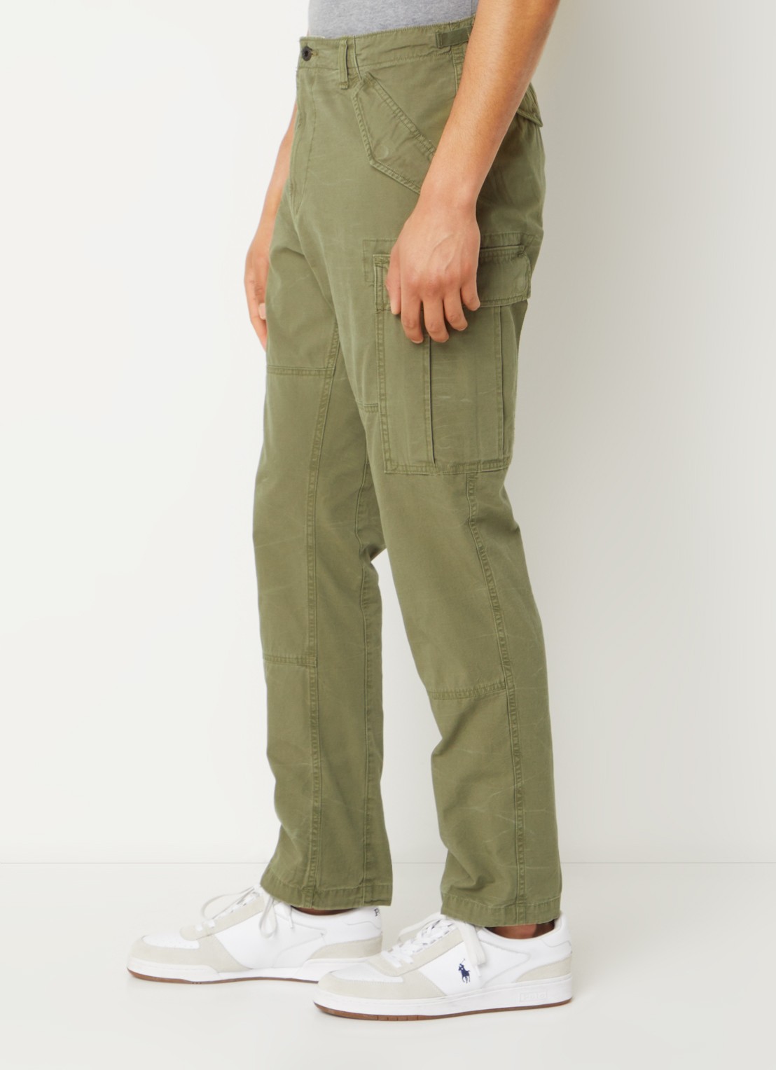 Ralph Lauren Slim fit cargobroek met klepzakken - detail 2 outdoors olive / groen